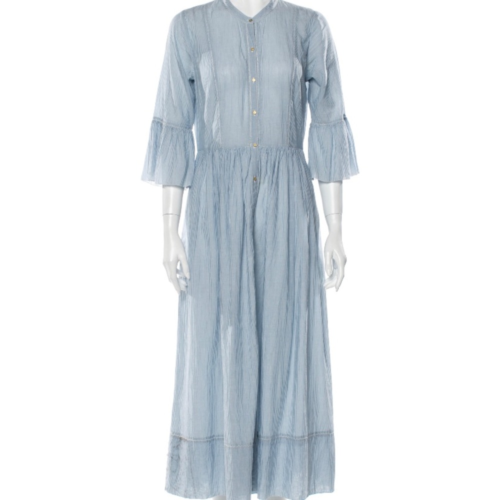 Ulla Johnson Blue cotton peasant dress sz 4